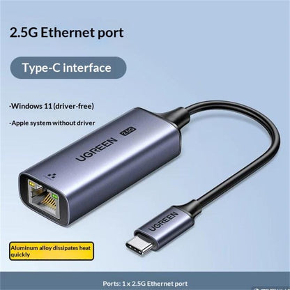 UGREEN 25052 Type-C to 2.5G RJ45 Ethernet Adapter