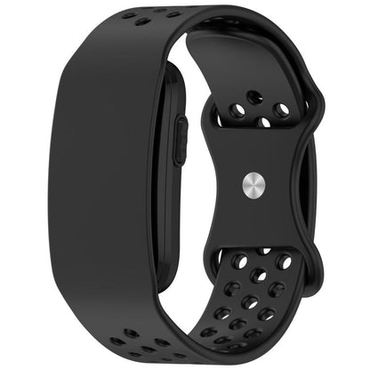 Butterfly Buckle Breathable Perforated Silicone Watch Band, For Garmin CIRQA Smart Band