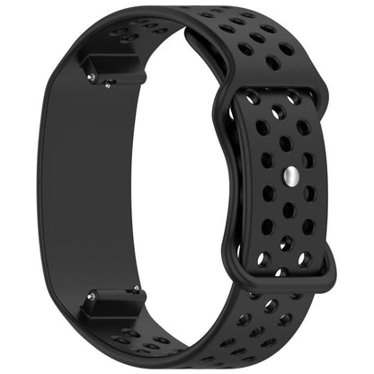 Butterfly Buckle Breathable Perforated Silicone Watch Band, For Garmin CIRQA Smart Band