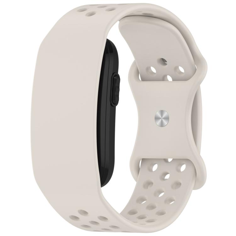 Butterfly Buckle Breathable Perforated Silicone Watch Band, For Garmin CIRQA Smart Band
