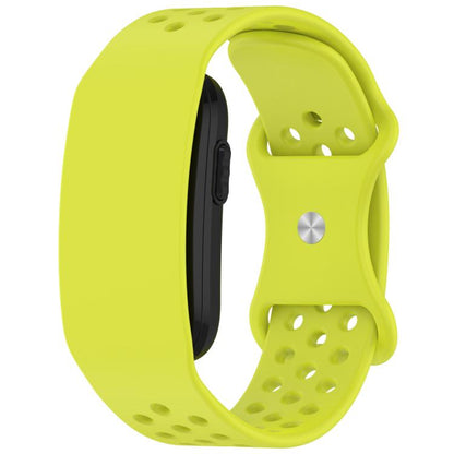 Butterfly Buckle Breathable Perforated Silicone Watch Band, For Garmin CIRQA Smart Band
