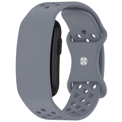 Butterfly Buckle Breathable Perforated Silicone Watch Band, For Garmin CIRQA Smart Band