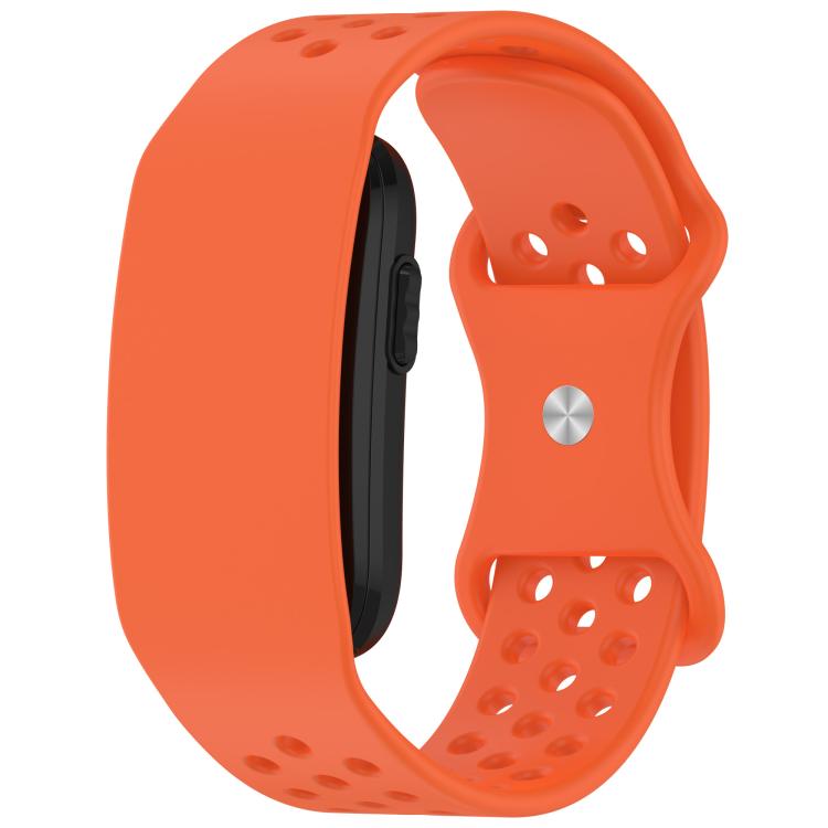 Butterfly Buckle Breathable Perforated Silicone Watch Band, For Garmin CIRQA Smart Band