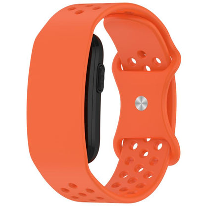 Butterfly Buckle Breathable Perforated Silicone Watch Band, For Garmin CIRQA Smart Band