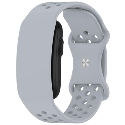 Butterfly Buckle Breathable Perforated Silicone Watch Band, For Garmin CIRQA Smart Band