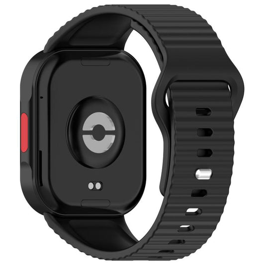 Wavy Texture Reverse Buckle Solid Color Silicone Watch Band, For Redmi Watch 6 Lite
