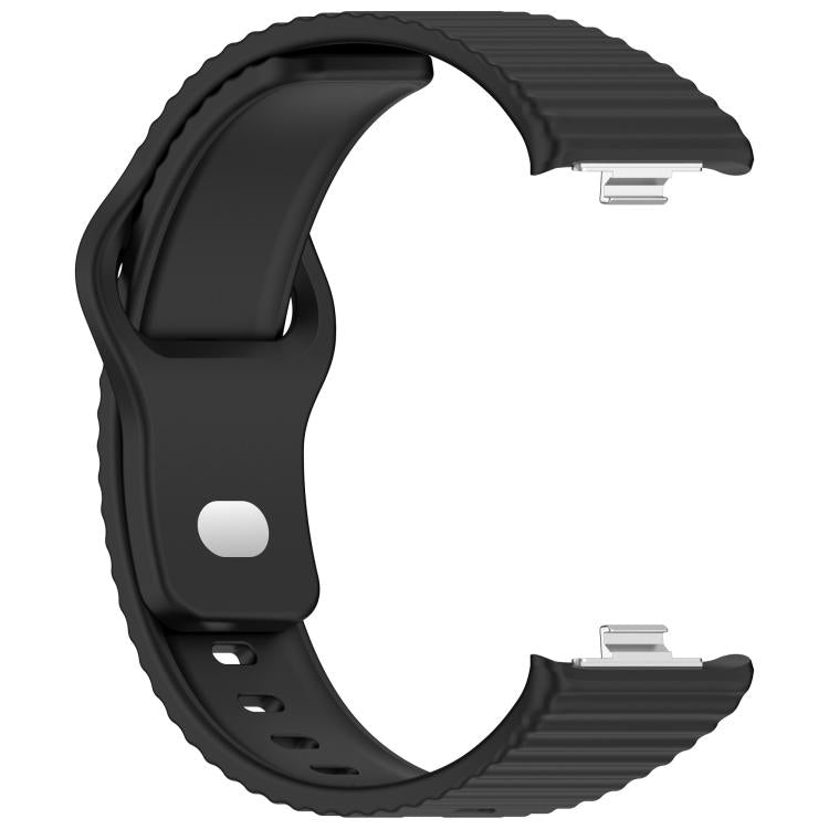 Wavy Texture Reverse Buckle Solid Color Silicone Watch Band, For Redmi Watch 6 Lite