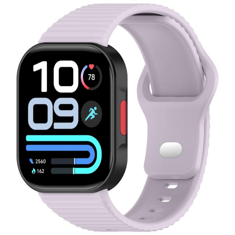 Wavy Texture Reverse Buckle Solid Color Silicone Watch Band, For Redmi Watch 6 Lite