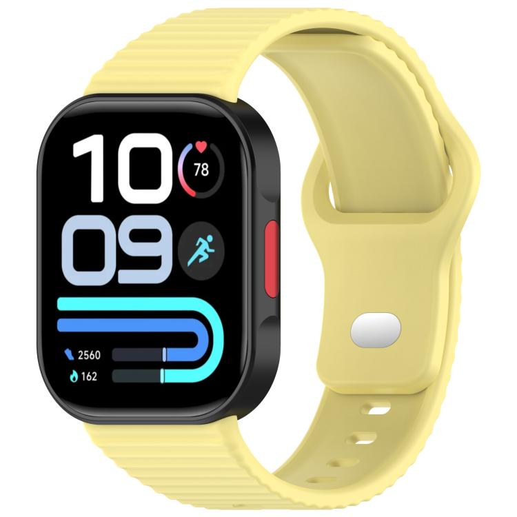 Wavy Texture Reverse Buckle Solid Color Silicone Watch Band, For Redmi Watch 6 Lite