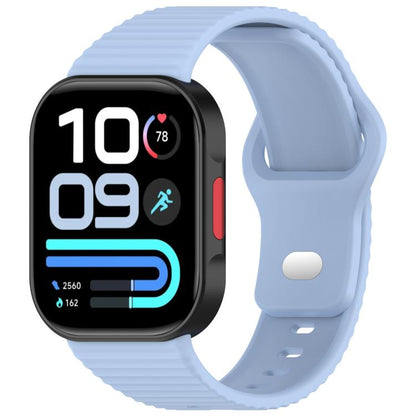 Wavy Texture Reverse Buckle Solid Color Silicone Watch Band, For Redmi Watch 6 Lite