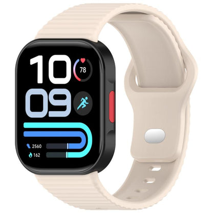 Wavy Texture Reverse Buckle Solid Color Silicone Watch Band, For Redmi Watch 6 Lite