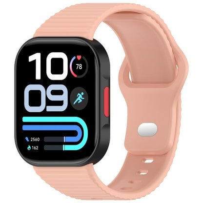 Wavy Texture Reverse Buckle Solid Color Silicone Watch Band, For Redmi Watch 6 Lite