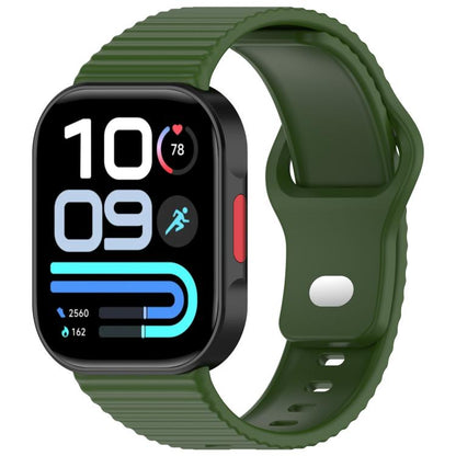Wavy Texture Reverse Buckle Solid Color Silicone Watch Band, For Redmi Watch 6 Lite