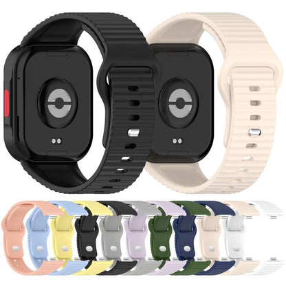 Wavy Texture Reverse Buckle Solid Color Silicone Watch Band, For Redmi Watch 6 Lite