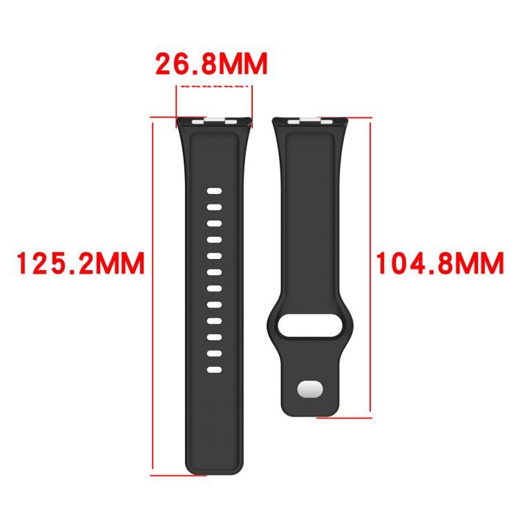 Wavy Texture Reverse Buckle Solid Color Silicone Watch Band, For Redmi Watch 6 Lite
