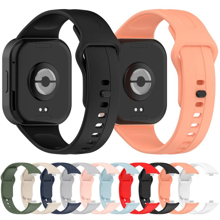 Flat Reverse Buckle Solid Color Silicone Watch Band, For Redmi Watch 6 Active
