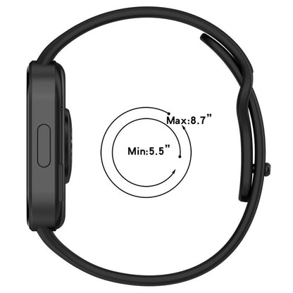 Flat Reverse Buckle Solid Color Silicone Watch Band, For Redmi Watch 6 Active