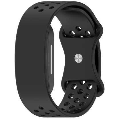 Butterfly Buckle Breathable Perforated Silicone Watch Band, For Hume Band 2.0