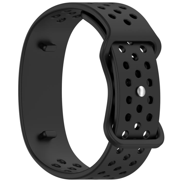 Butterfly Buckle Breathable Perforated Silicone Watch Band, For Hume Band 2.0