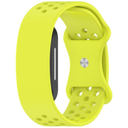Butterfly Buckle Breathable Perforated Silicone Watch Band, For Hume Band 2.0
