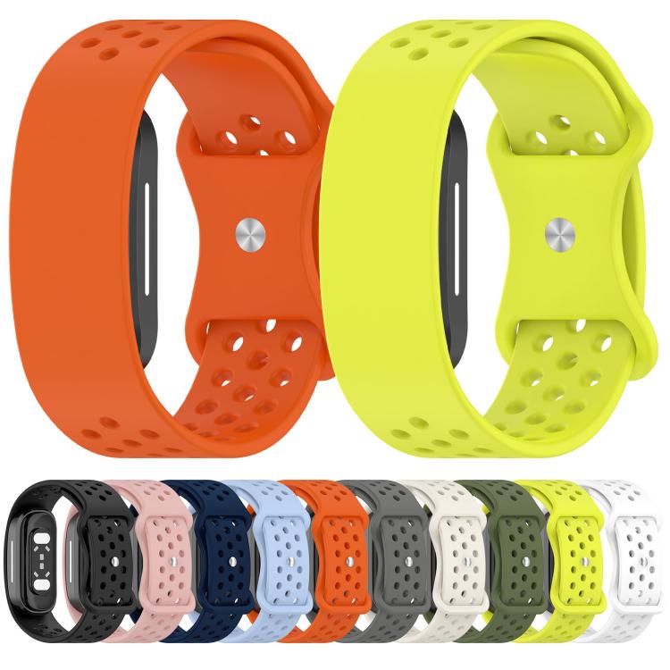 Butterfly Buckle Breathable Perforated Silicone Watch Band, For Hume Band 2.0