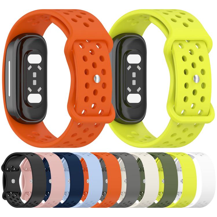Butterfly Buckle Breathable Perforated Silicone Watch Band, For Hume Band 2.0