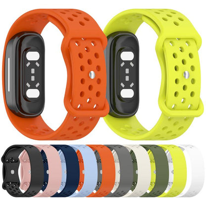 Butterfly Buckle Breathable Perforated Silicone Watch Band, For Hume Band 2.0