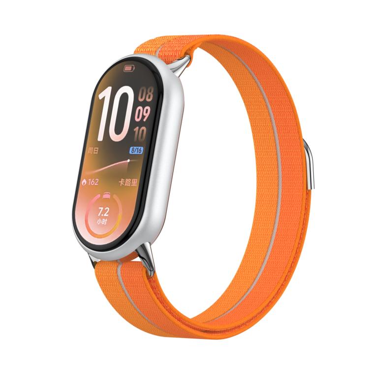 Metal Tail Feather Light Nylon Hook and Loop Fastener Watch Band, For Xiaomi Smart Band 11 / 10 / 9 / 8