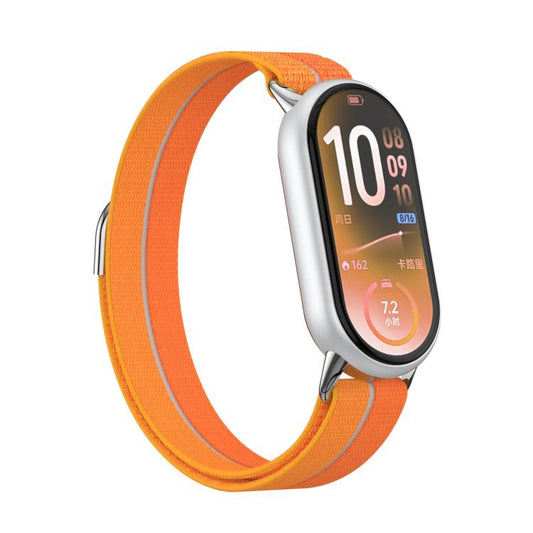 Metal Tail Feather Light Nylon Hook and Loop Fastener Watch Band, For Xiaomi Smart Band 11 / 10 / 9 / 8