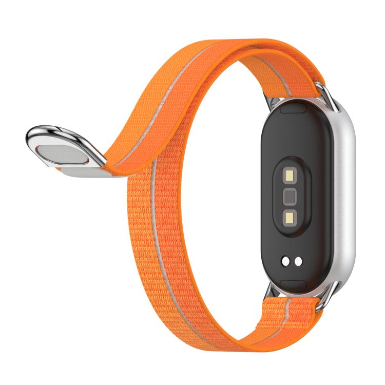 Metal Tail Feather Light Nylon Hook and Loop Fastener Watch Band, For Xiaomi Smart Band 11 / 10 / 9 / 8