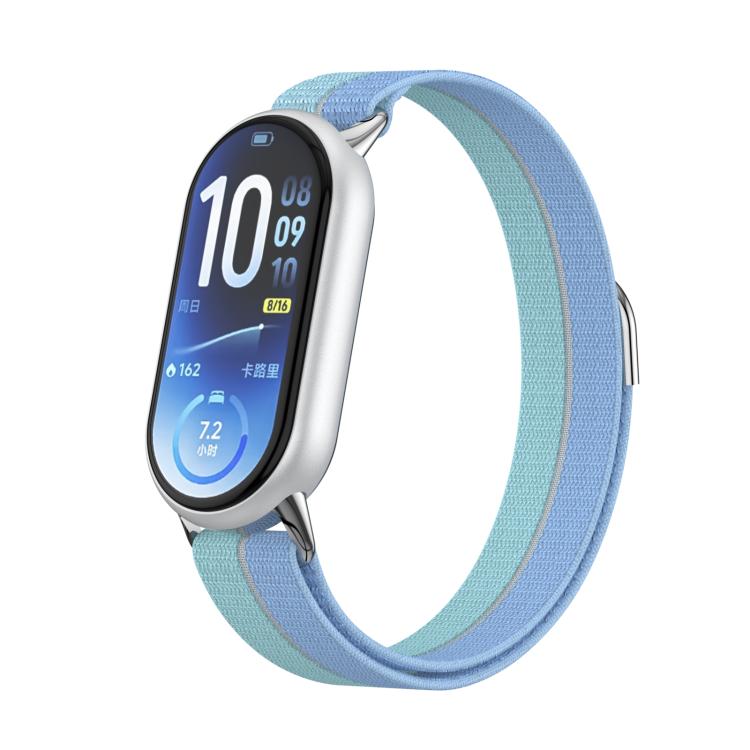 Metal Tail Feather Light Nylon Hook and Loop Fastener Watch Band, For Xiaomi Smart Band 11 / 10 / 9 / 8