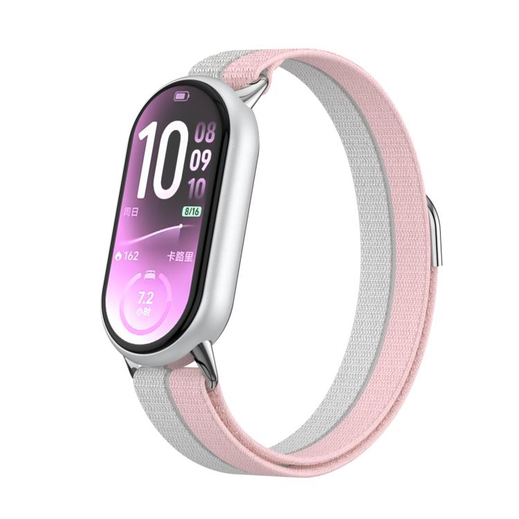 Metal Tail Feather Light Nylon Hook and Loop Fastener Watch Band, For Xiaomi Smart Band 11 / 10 / 9 / 8