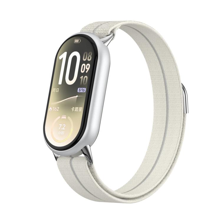 Metal Tail Feather Light Nylon Hook and Loop Fastener Watch Band, For Xiaomi Smart Band 11 / 10 / 9 / 8