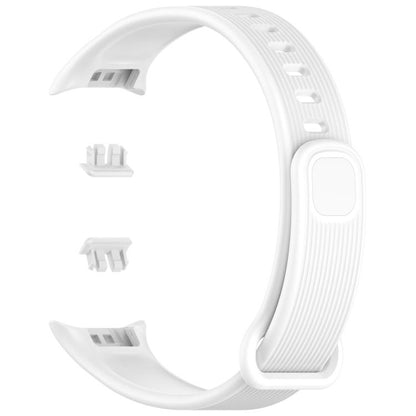Vertical Stripe Reverse Buckle Solid Color Silicone Watch Band, For Xiaomi Smart Band 11 Active