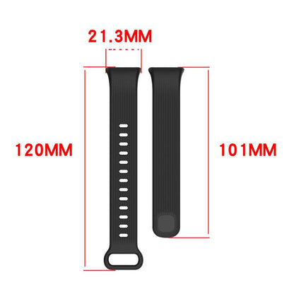 Vertical Stripe Reverse Buckle Solid Color Silicone Watch Band, For Xiaomi Smart Band 11 Active