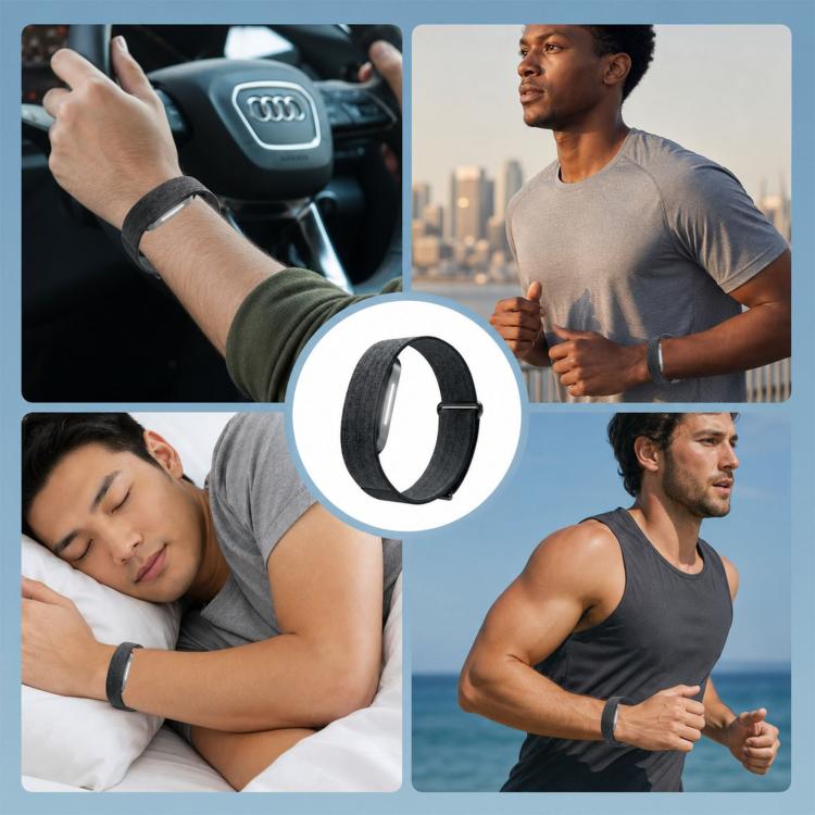 Nylon Hook and Loop Fastener Watch Band, For Hume Band 2.0