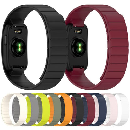 Horizontal Stripe Magnetic Silicone Watch Band, For Garmin CIRQA Smart Band