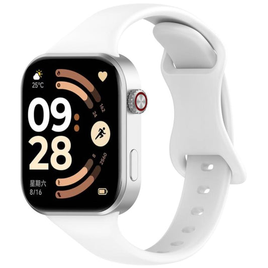 Slim Butterfly Buckle Solid Color Silicone Watch Band, For Xiaomi Band 10 Pro / Redmi Watch 6 / 5