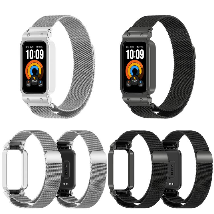 Metal Frame Integrated Milan Magnetic Metal Watch Band, For Xiaomi Smart Band 11 Active