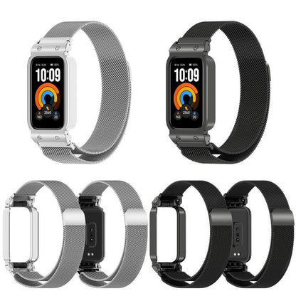 Metal Frame Integrated Milan Magnetic Metal Watch Band, For Xiaomi Smart Band 11 Active