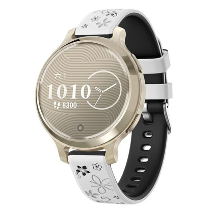 Two-Tone Embossed Silicone Watch Band, For Garmin Lily 2