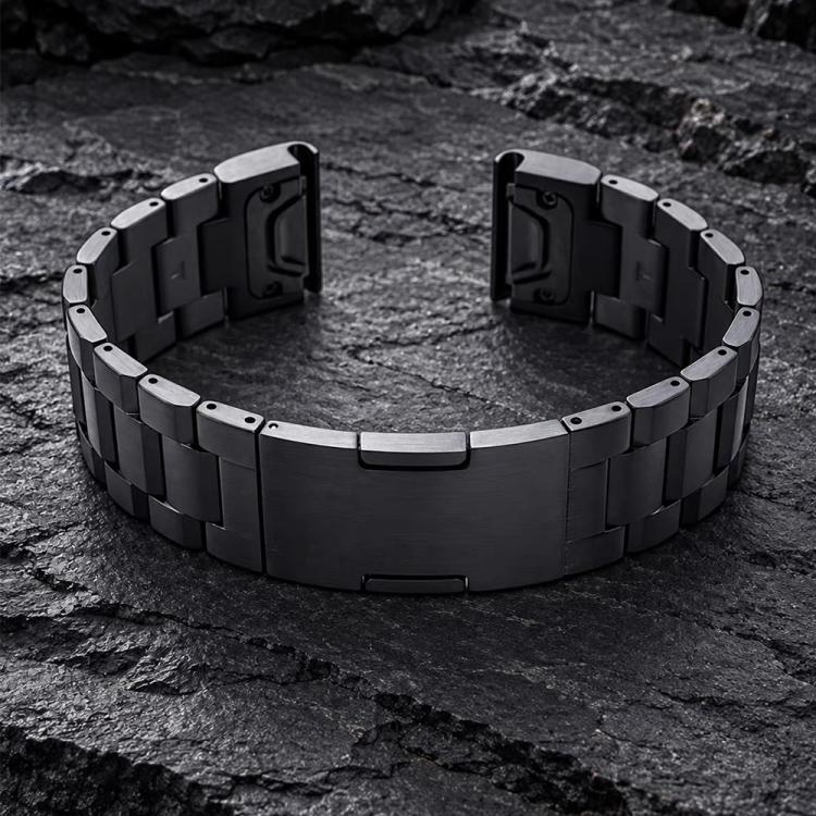 Three Beads Side Detachable Buckle Titanium Alloy Watch Band, For Garmin 22mm, For Garmin 26mm