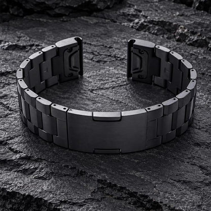 Three Beads Side Detachable Buckle Titanium Alloy Watch Band, For Garmin 22mm, For Garmin 26mm