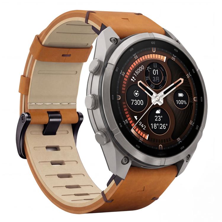 Black Pin Buckle Genuine Leather Watch Band, For Gamin 22mm, For Gamin 26mm, For Gamin 20mm