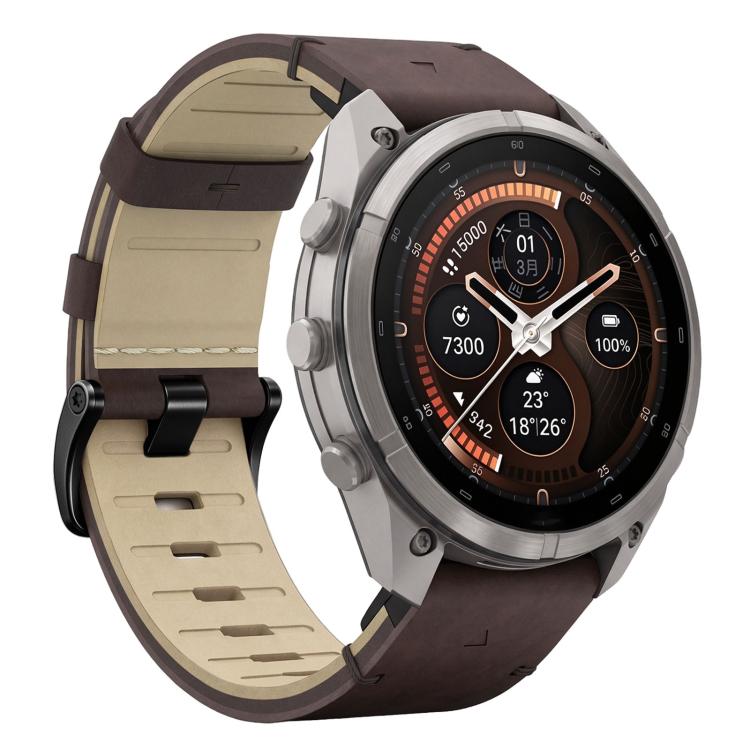 Black Pin Buckle Genuine Leather Watch Band, For Gamin 22mm, For Gamin 26mm, For Gamin 20mm