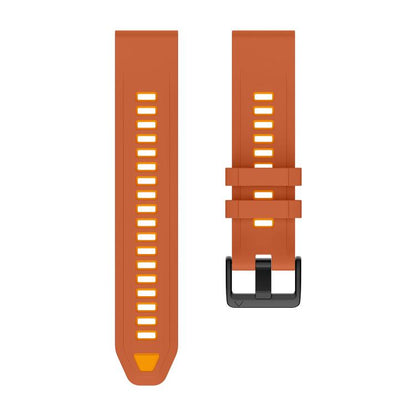 Stainless Steel Pin Buckle Silicone Watch Band, For Gamin 22mm, For Gamin 26mm, For Gamin 20mm