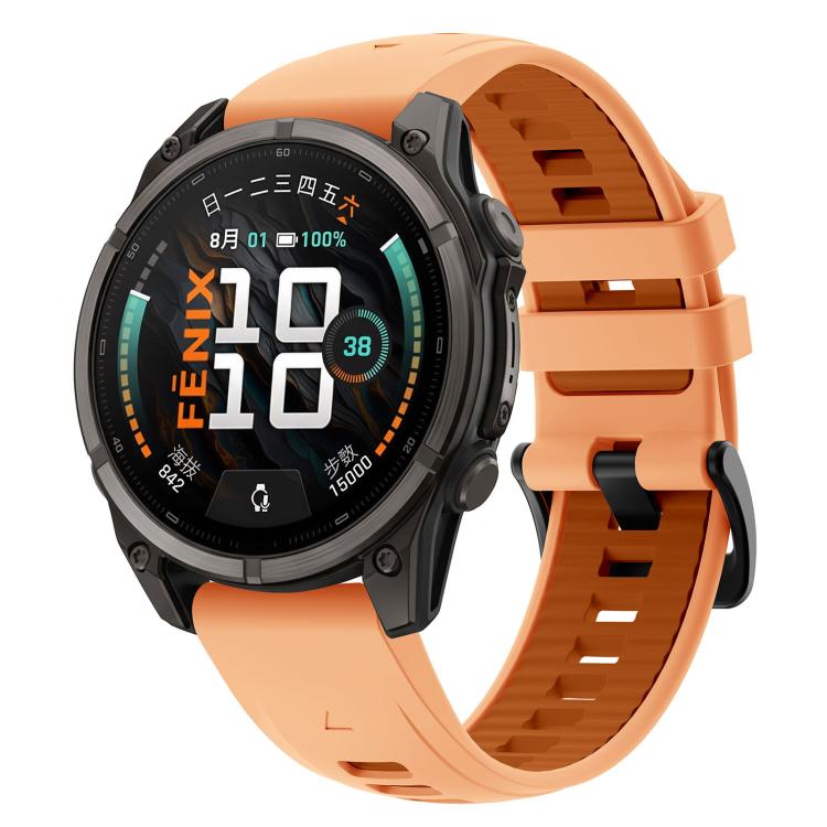 Stainless Steel Pin Buckle Silicone Watch Band, For Gamin 22mm, For Gamin 26mm, For Gamin 20mm