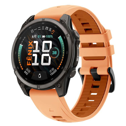 Stainless Steel Pin Buckle Silicone Watch Band, For Gamin 22mm, For Gamin 26mm, For Gamin 20mm