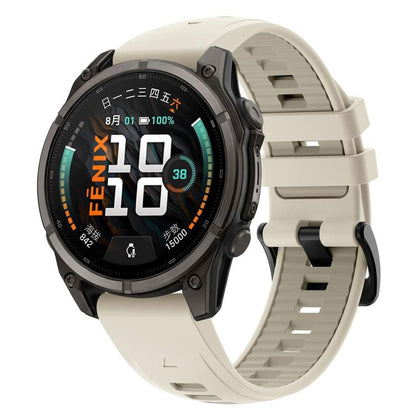 Stainless Steel Pin Buckle Silicone Watch Band, For Gamin 22mm, For Gamin 26mm, For Gamin 20mm