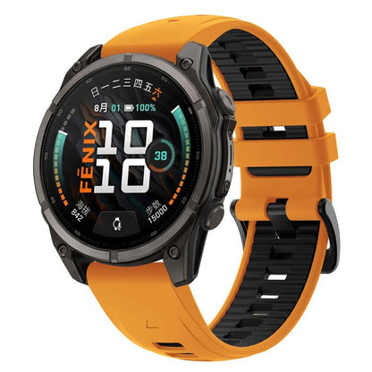 Stainless Steel Pin Buckle Silicone Watch Band, For Gamin 22mm, For Gamin 26mm, For Gamin 20mm